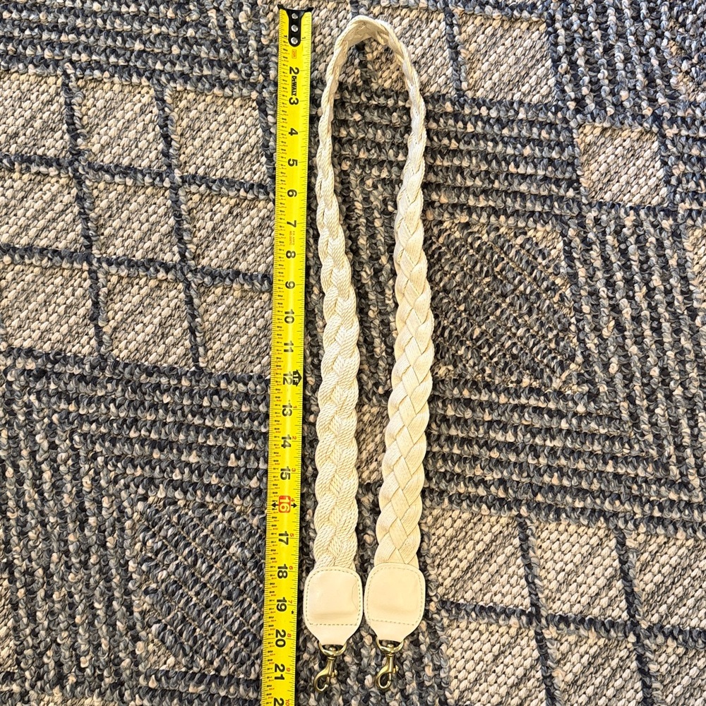 Clare V Braided Cream Crossbody Strap - Picture 2 of 4